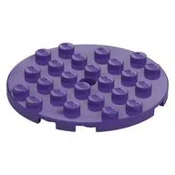 Plate Round 6 x 6 with Hole / Dark Purple