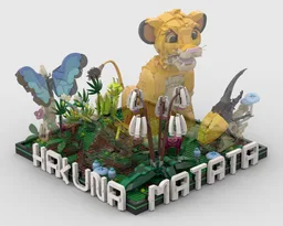 Hakuna Matata - Display for set 43247 + 21342