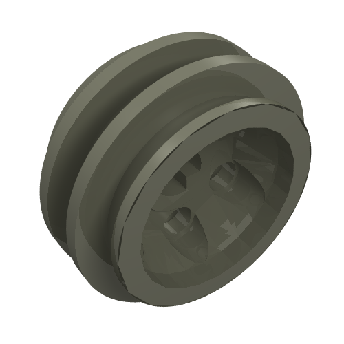 Lego Wheel Rim 24 x 14 VR with Center Axle Hole / Dark Gray