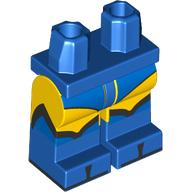 Lego Hips with Yellow Legs and Blue Boots Pattern with Blue Leotard, Blue Boots print / Blue