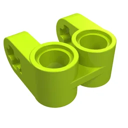 Technic Axle and Pin Connector Perpendicular Double Split / Lime