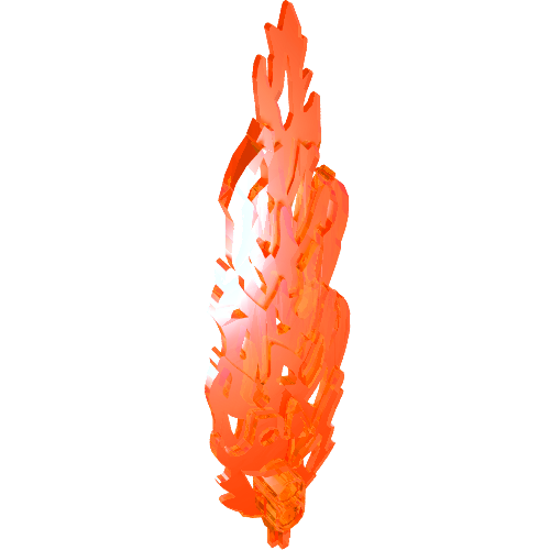 Lego Large Figure Weapon Sword, Glatorian Flame Sword / Trans-Neon Orange