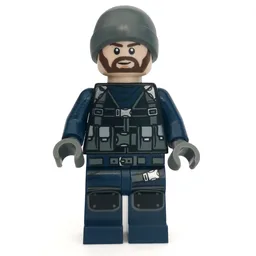 Guard in Dark Bluish Gray Beanie Hat