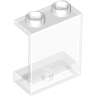 Lego Panel 1 x 2 x 2 [Hollow Studs] / Trans-Clear