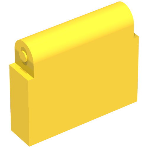 Lego Fabuland, Car Roof, Flippable - Hinge Brick / Yellow