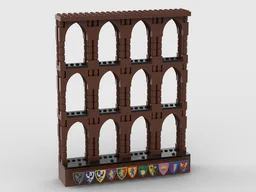 Knights minifigures display in frame