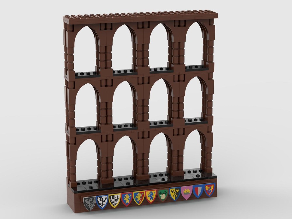 Lego Knights minifigures display in frame