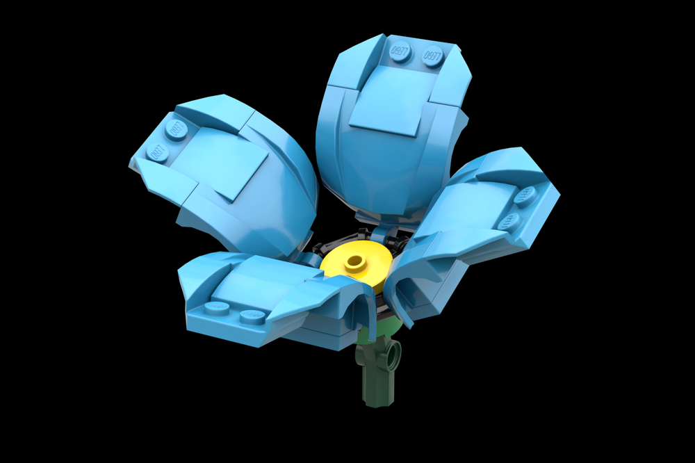 Lego b11 4 Petal Vehicleparts Flower - Ultimate Flower Collection