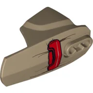Large Figure Limb Cover, Size 6, Armor with Ball Joint Socket with Red Pouch (Baze) Print / Dark Tan