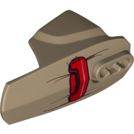 Lego Large Figure Limb Cover, Size 6, Armor with Ball Joint Socket with Red Pouch (Baze) Print